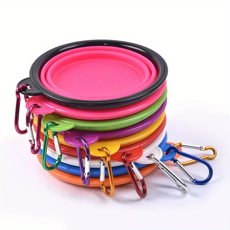 Gamelle pliable de voyage avec mousqueton – Accessoire randonnée chien