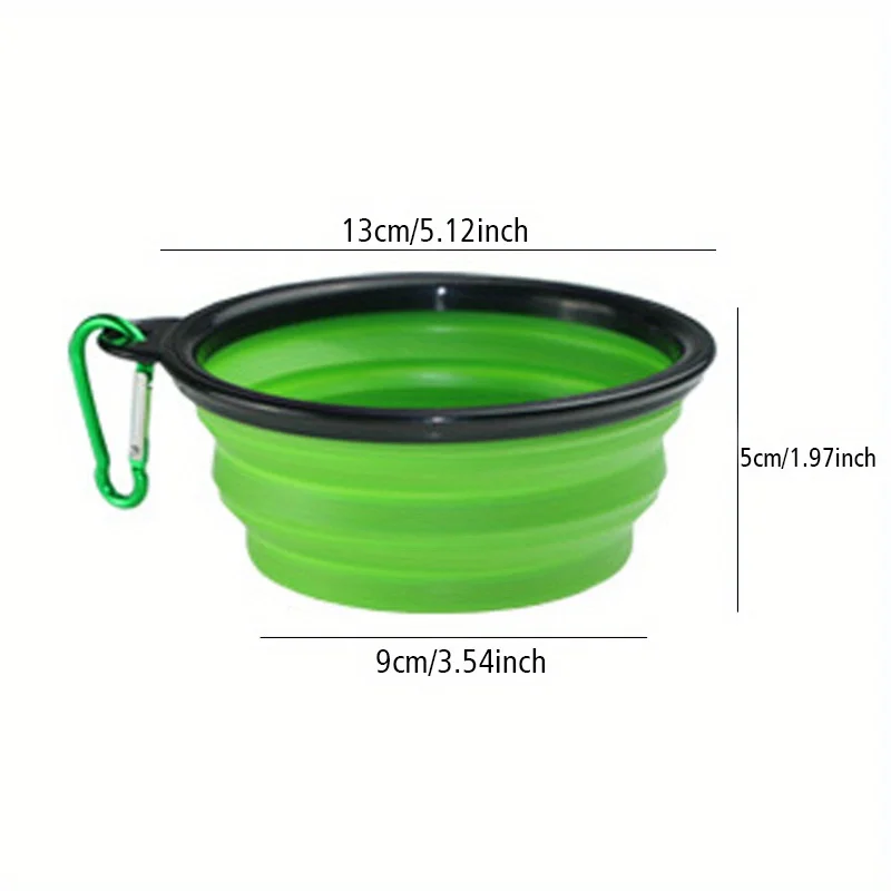 Gamelle pliable de voyage avec mousqueton – Accessoire randonnée chien – Image 2